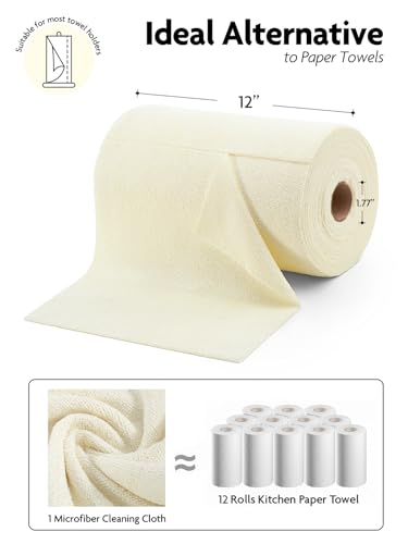 Tear-Away Microfiber Cleaning Cloth Roll