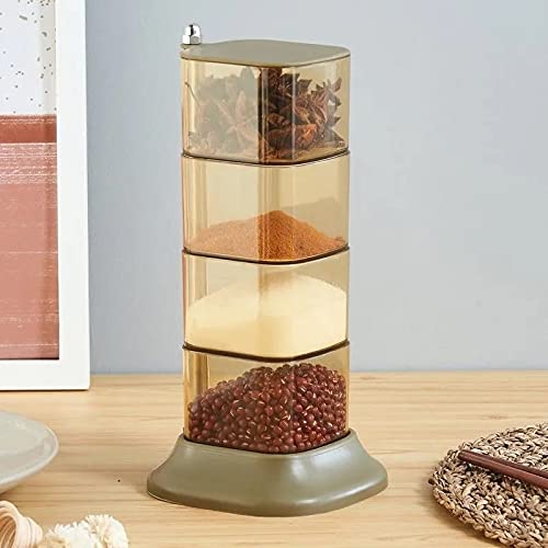 Multi-Layer Spice Rack with Seasoning Jars
