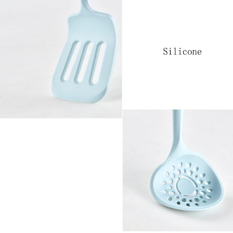 Silicone Kitchenware 12 Piece Set Spatula Slotted Spoon Soup Food Tongs Cooking