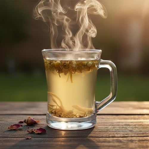 6-Piece Clear Glass Coffee Mug Set with Handles