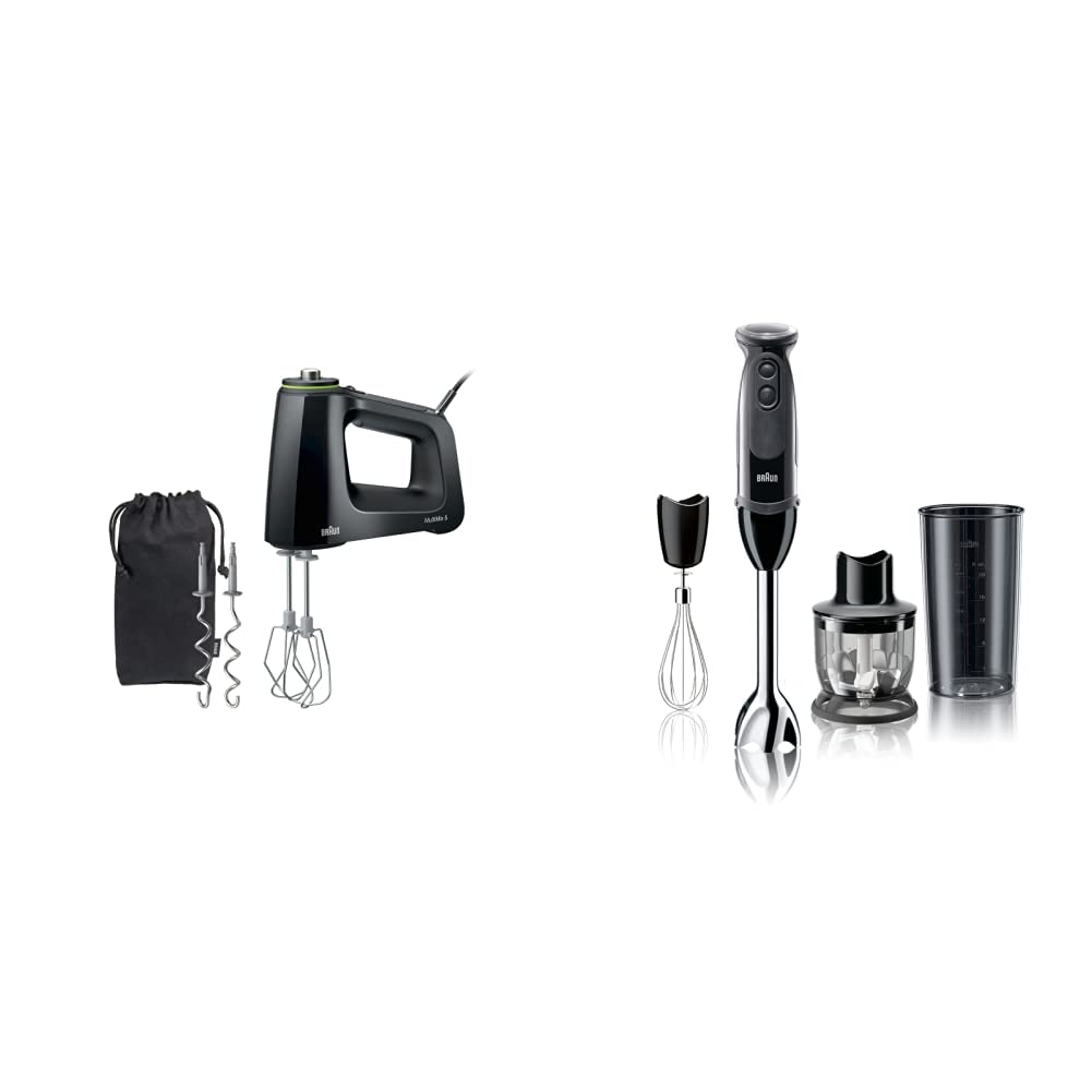 Braun Electric Hand Mixer and Dough Hooks to Knead + Storage Bag