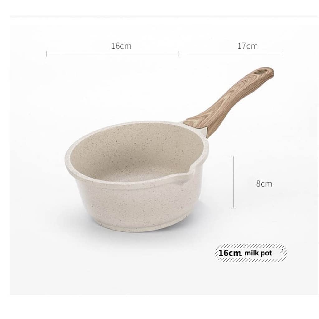 Non-Stick Wok & Double Boiler Pot Set with Glass Lid