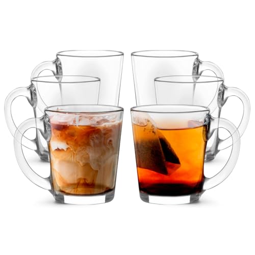 Clear Glass Coffee Mug Set with Handles (48-Piece)