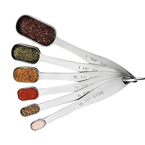 6-Piece Stainless Steel Measuring Spoon Set