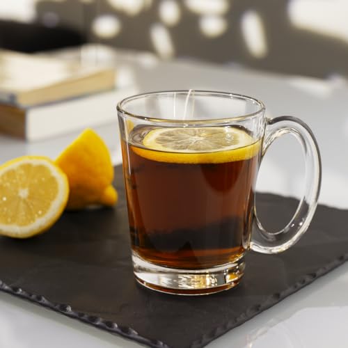 Clear Glass Coffee Mug Set with Handles (48-Piece)