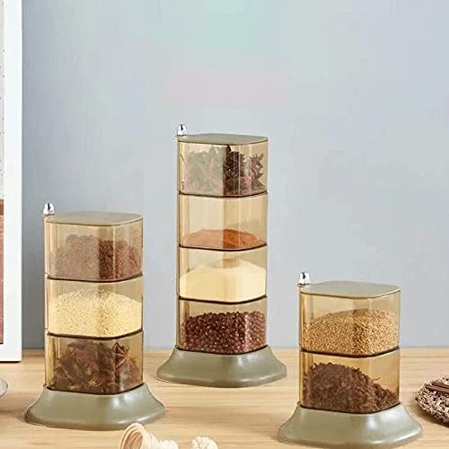 Multi-Layer Spice Rack with Seasoning Jars