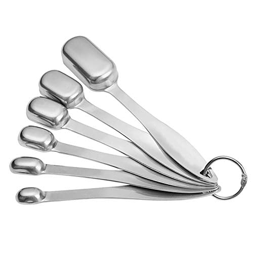 6-Piece Stainless Steel Measuring Spoon Set