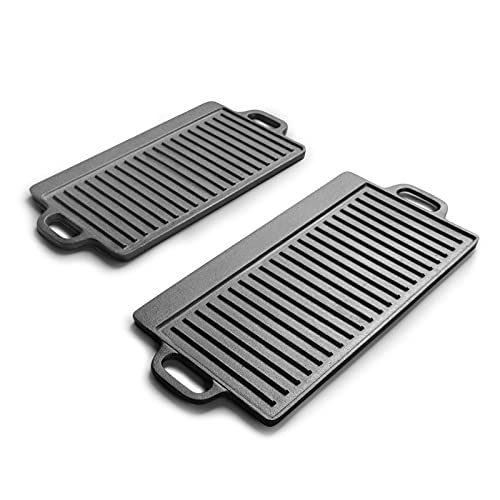 Cast Iron Double-Sided BBQ Griddle Pan