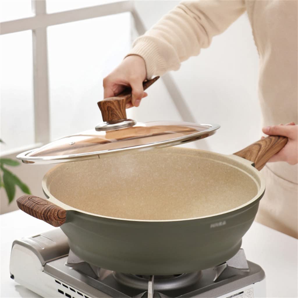 Wok Pan with Lid for Induction & Gas