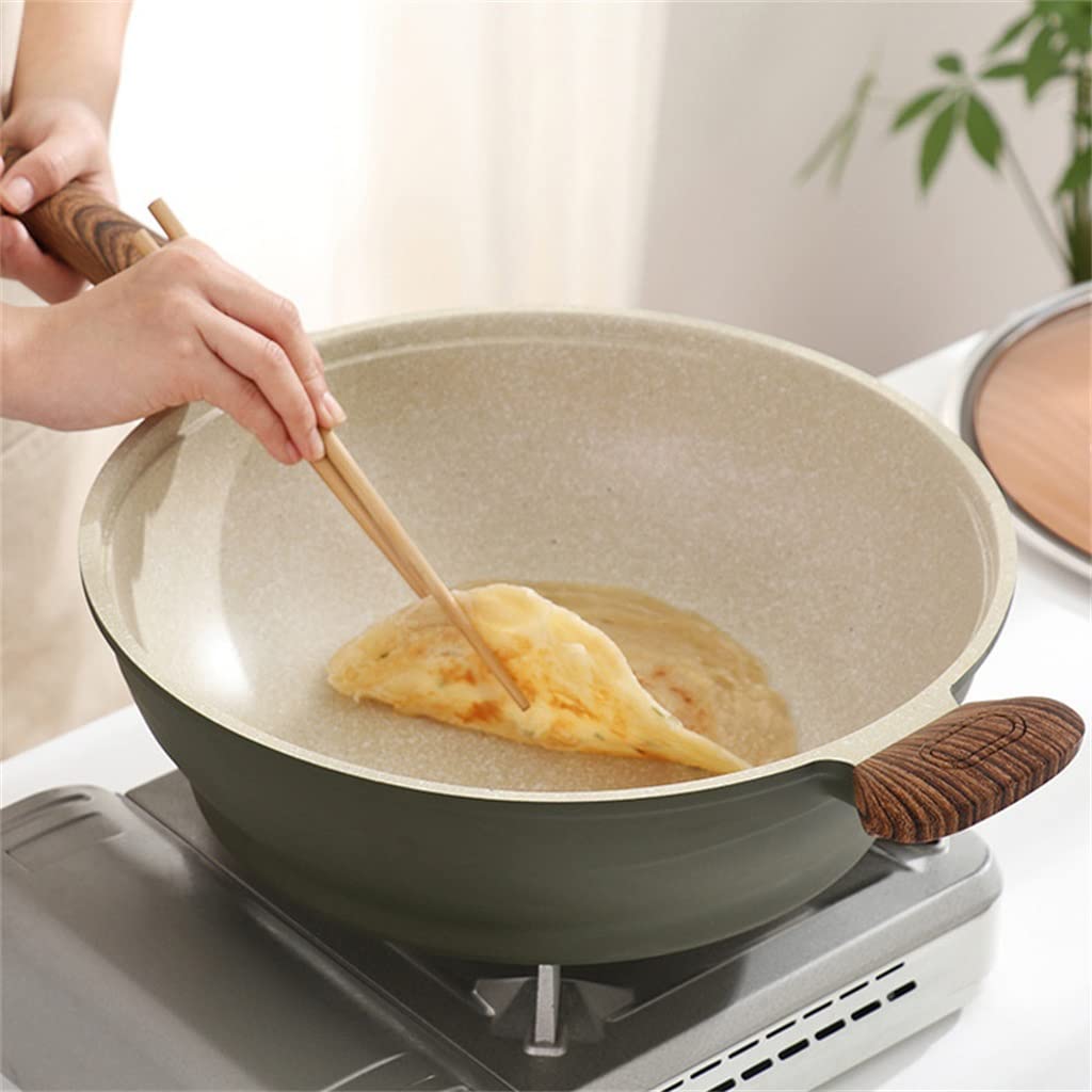 Wok Pan with Lid for Induction & Gas