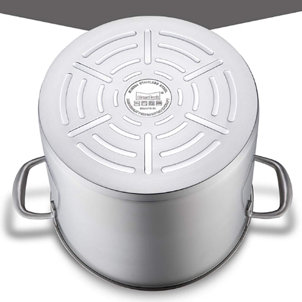 304 Stainless Steel Deep Soup Pot with Lid