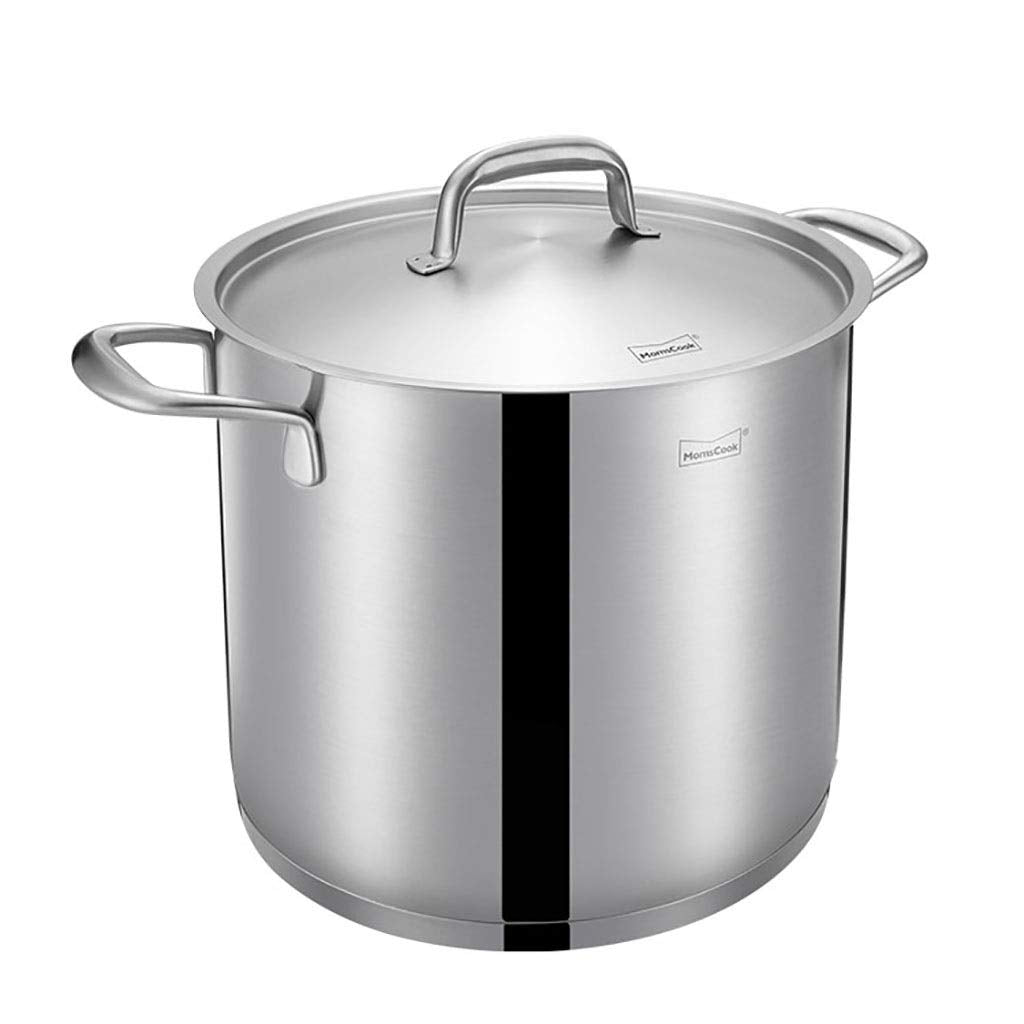 304 Stainless Steel Deep Soup Pot with Lid