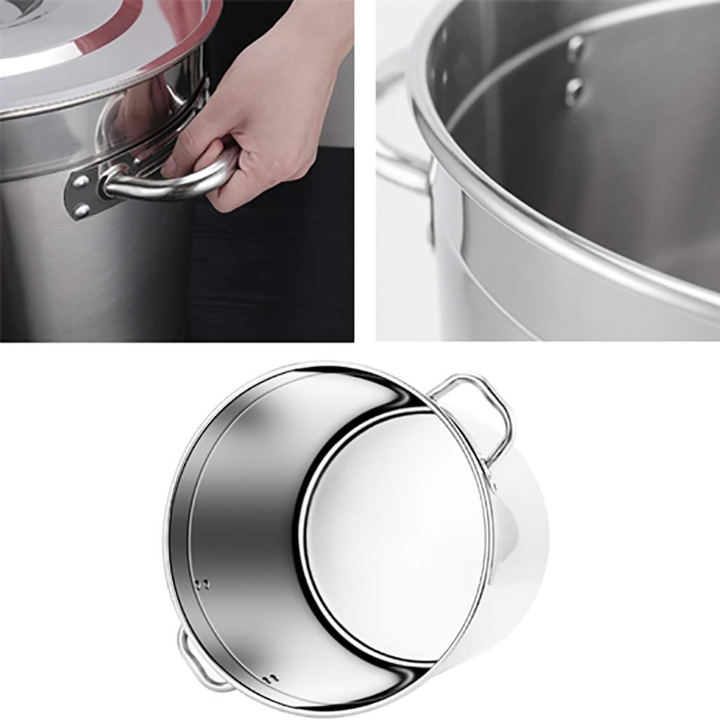 304 Stainless Steel Thickened Stock Pot with Lid
