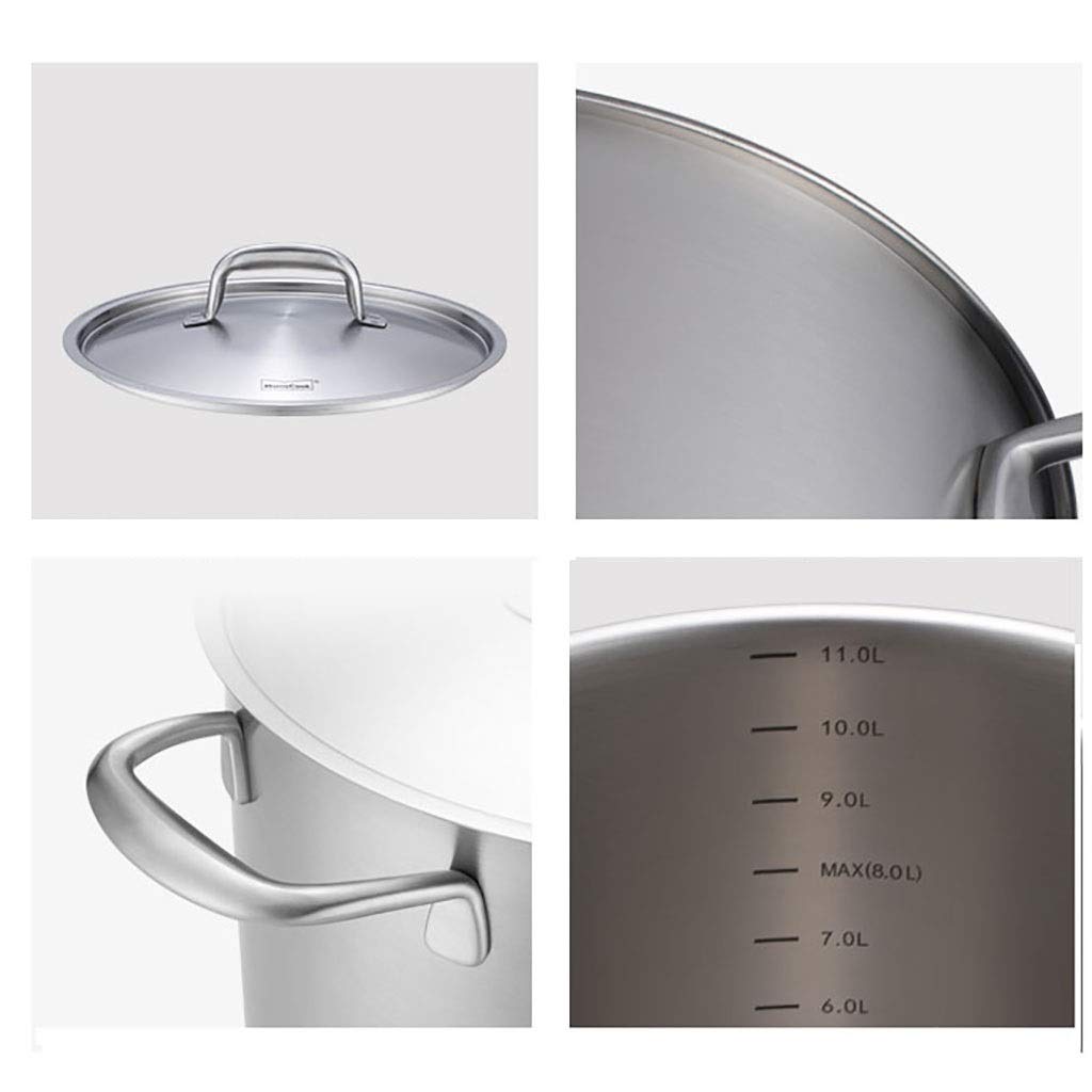 304 Stainless Steel Deep Soup Pot with Lid