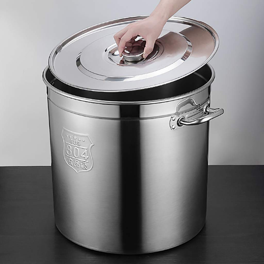 304 Stainless Steel Thickened Stock Pot with Lid