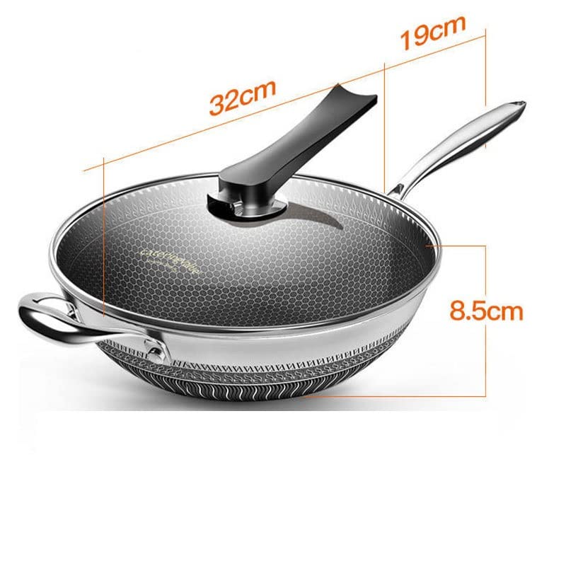 Non-Stick Honeycomb Stainless Steel Wok