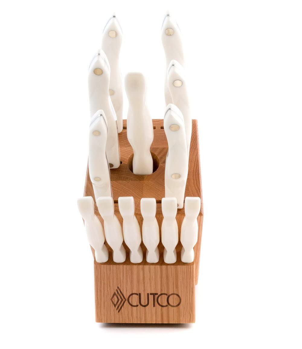 13-Piece High Carbon Stainless Steak Knife & Fork Set with Oak Block