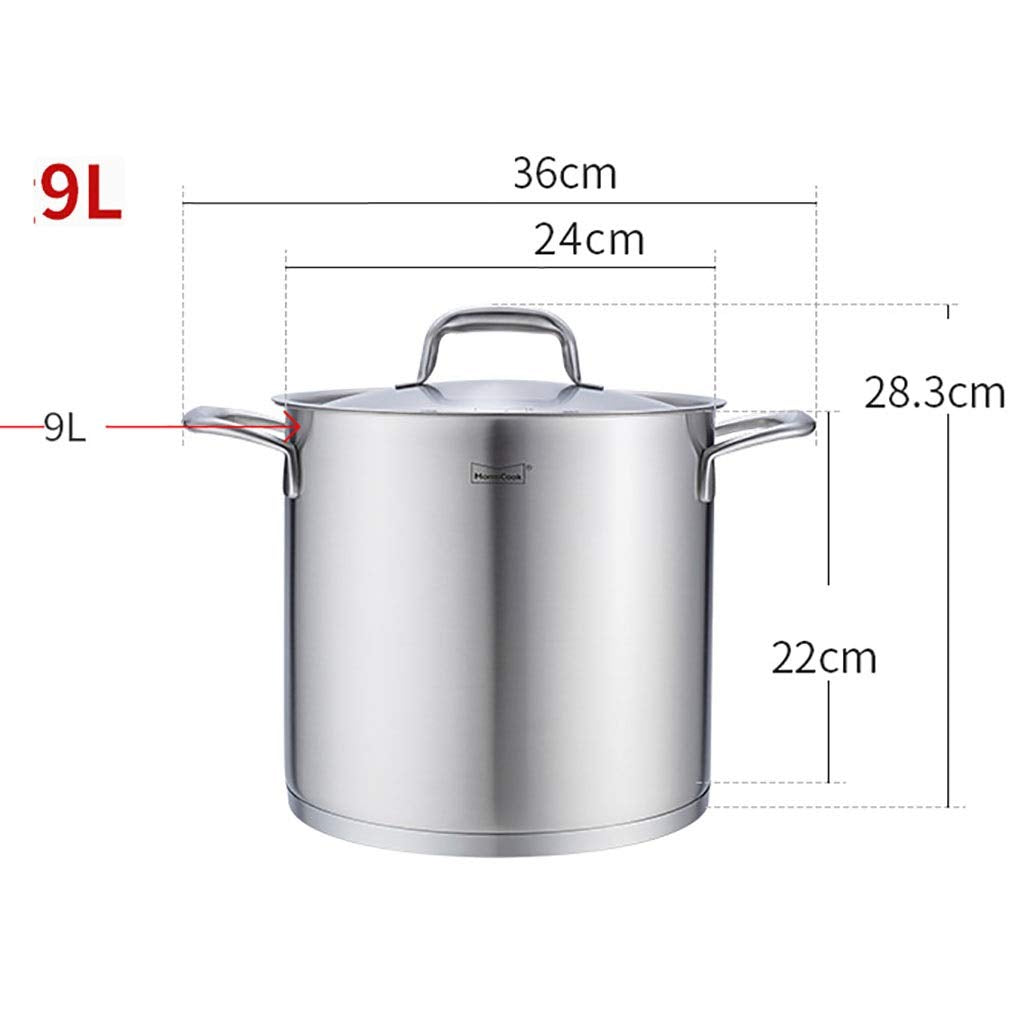 304 Stainless Steel Deep Soup Pot with Lid