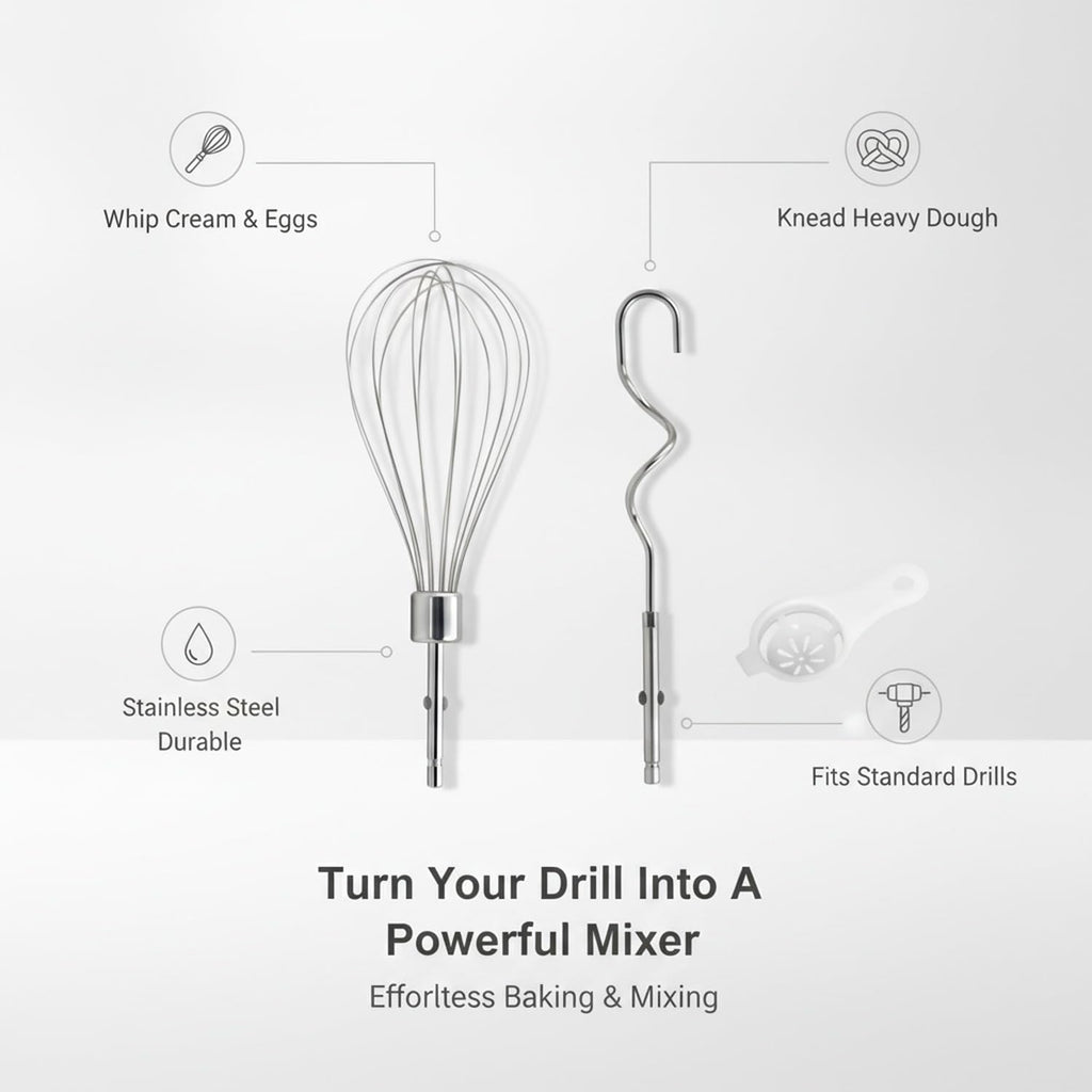 Stainless Steel Drill Mixer Attachment