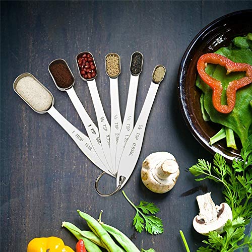 6-Piece Stainless Steel Measuring Spoon Set