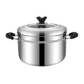 Stainless Steel 2-Tier Steamer Pot Set