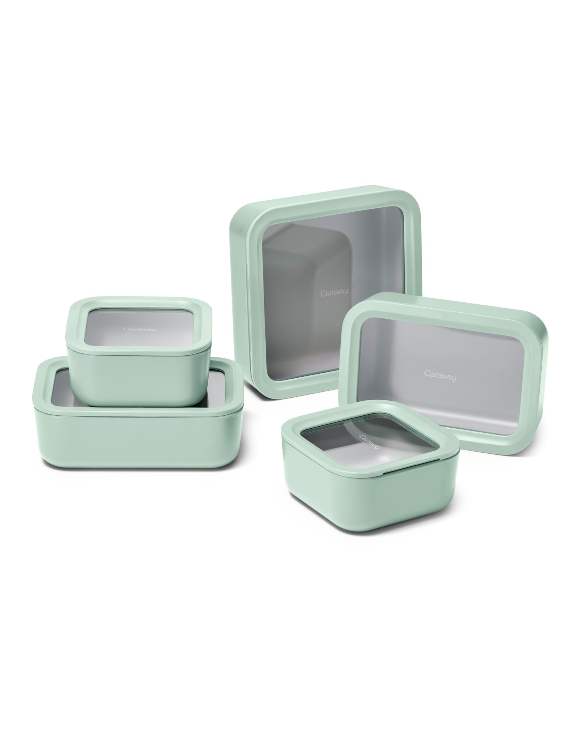 Glass Food Storage Set with Glass Lids
