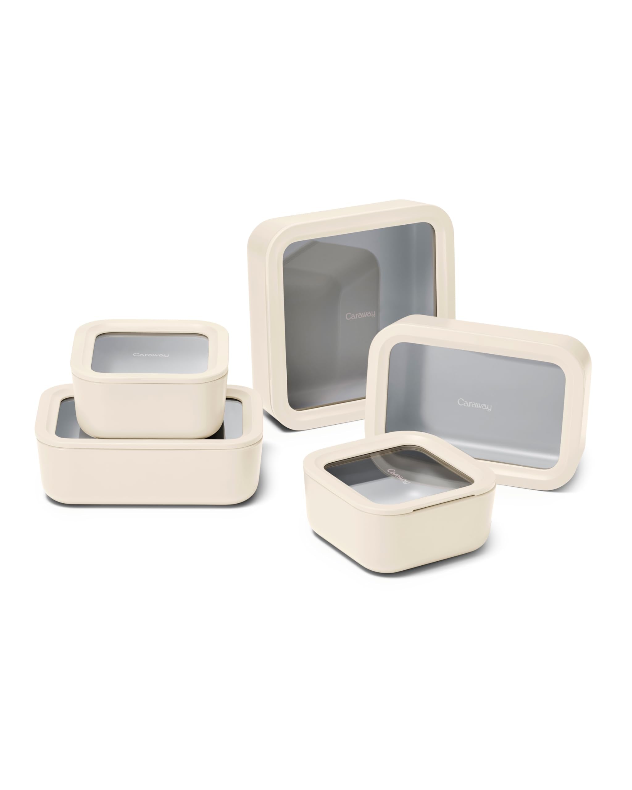 Glass Food Storage Set with Glass Lids