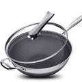Non-Stick Honeycomb Stainless Steel Wok