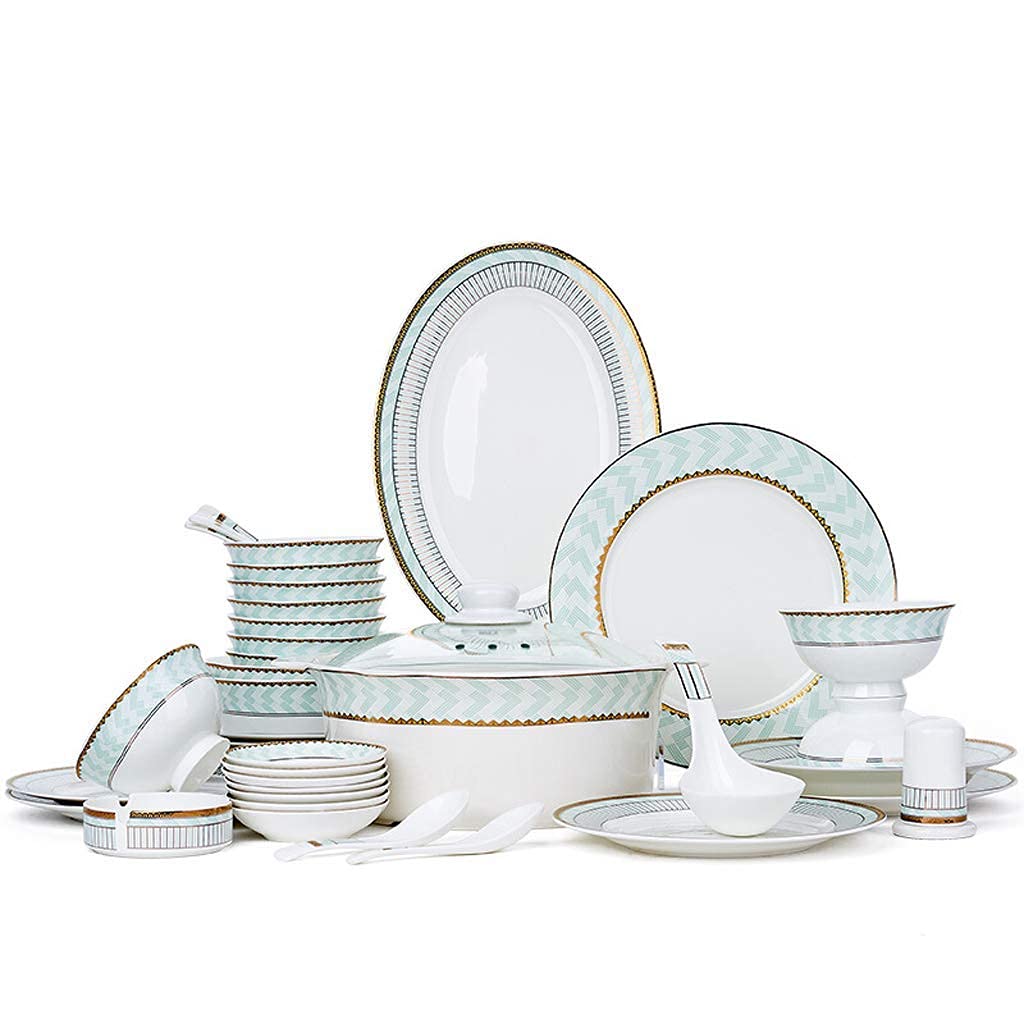 46-Piece Porcelain Dinnerware Set