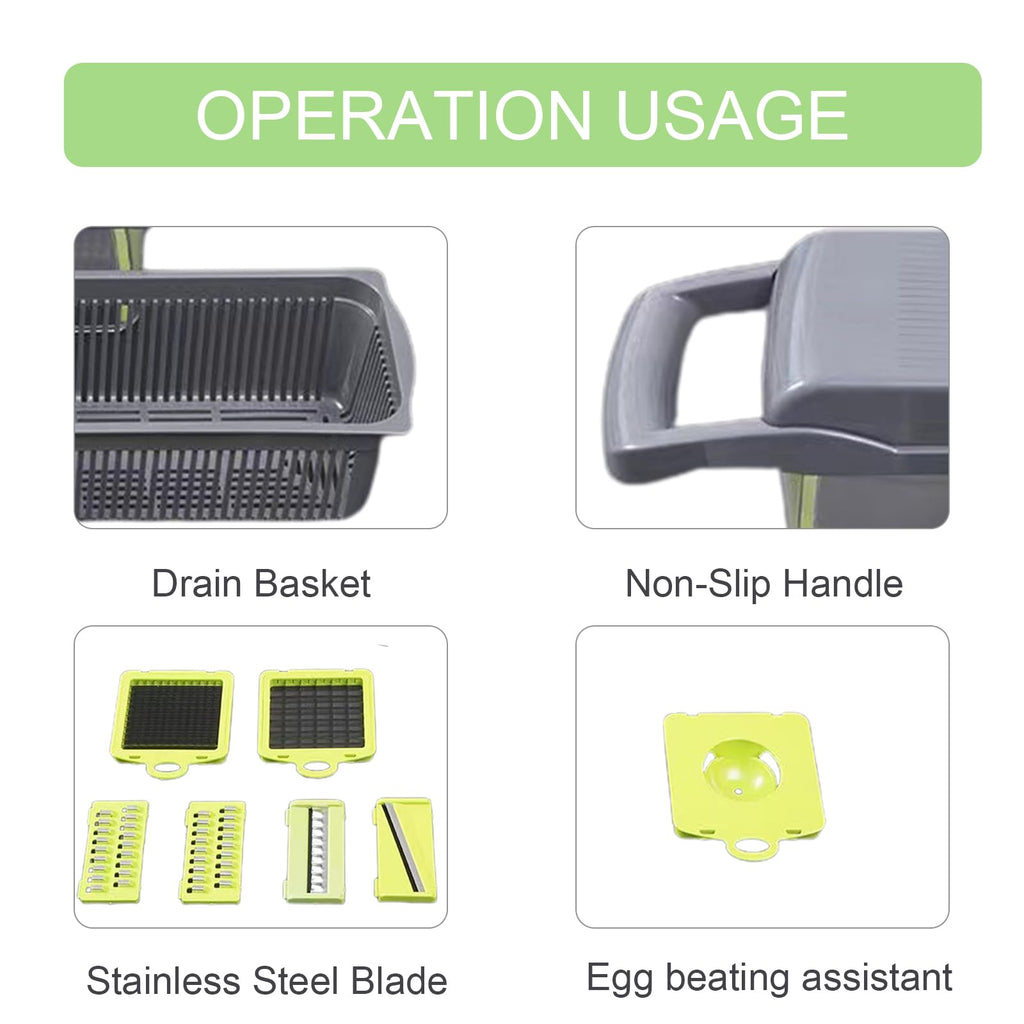 32cm Mandoline Vegetable Chopper & Slicer
