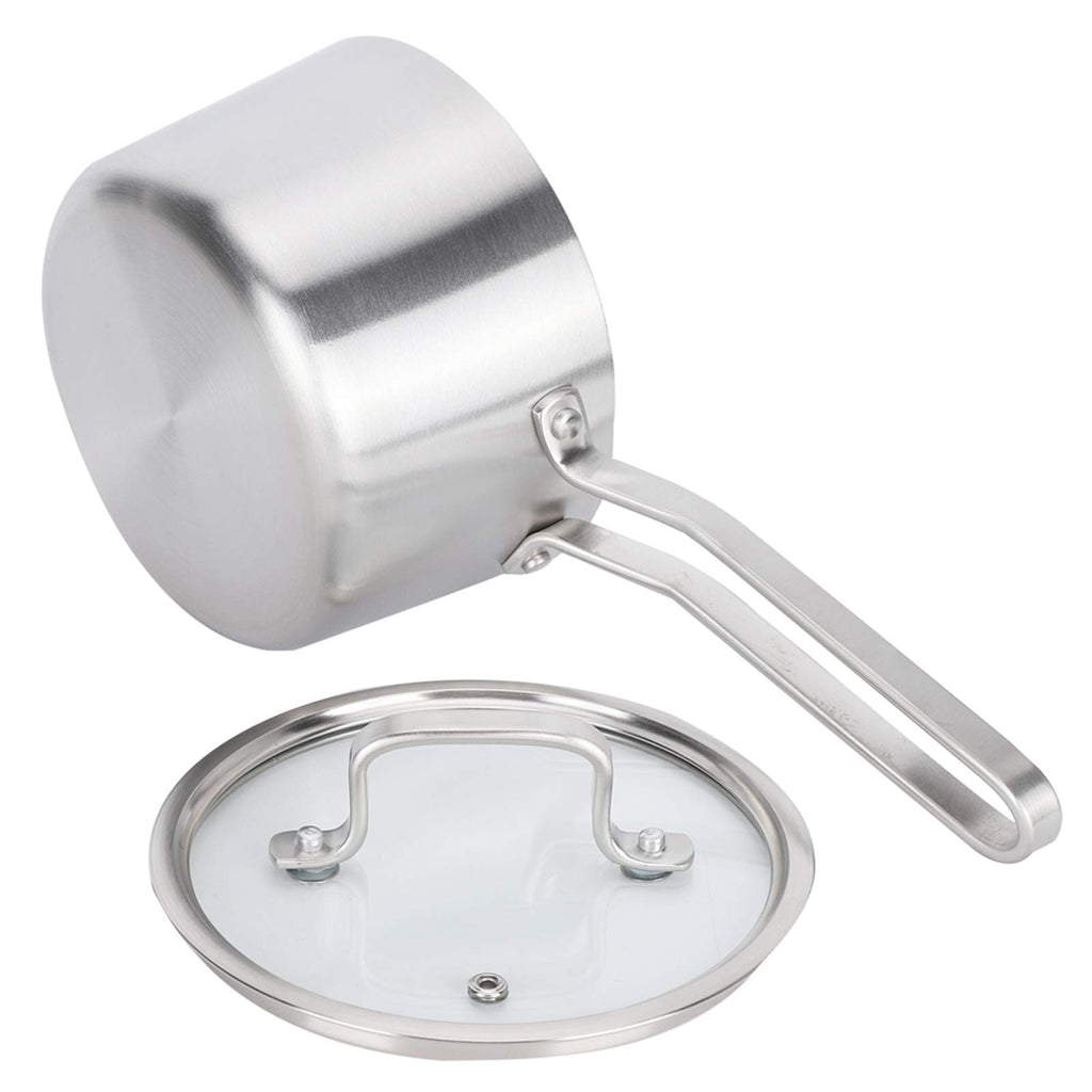 Stainless Steel Milk Saucepan with Glass Lid