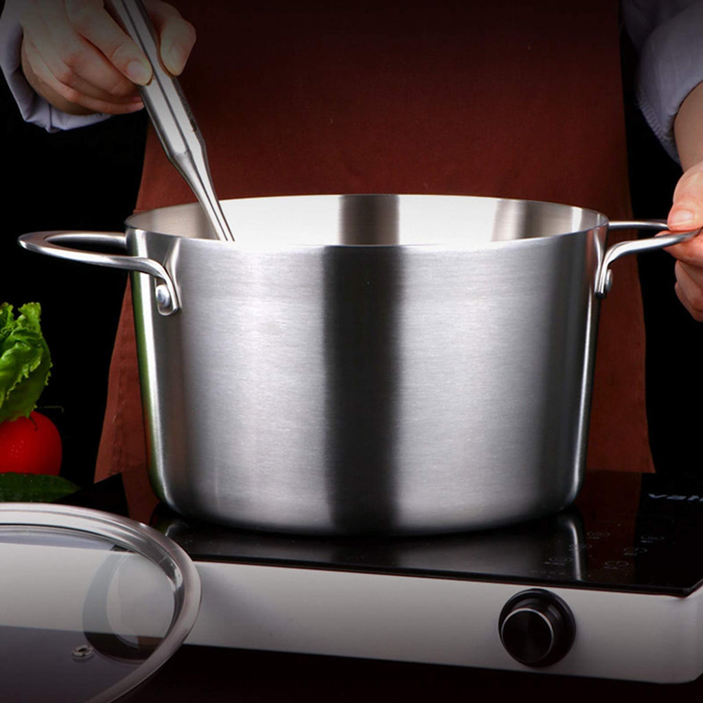 Stainless Steel Milk Saucepan with Glass Lid