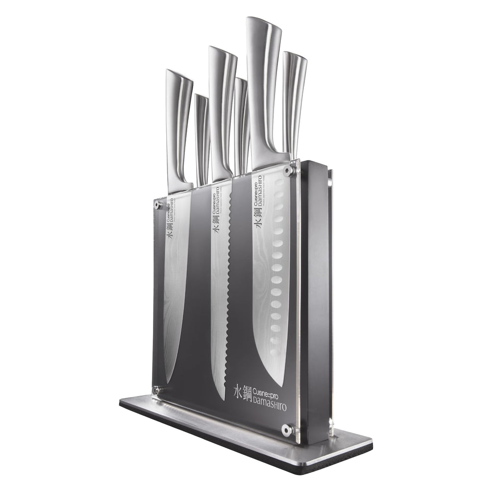 Japanese Steel Knife Set with Magnetic Knife Block