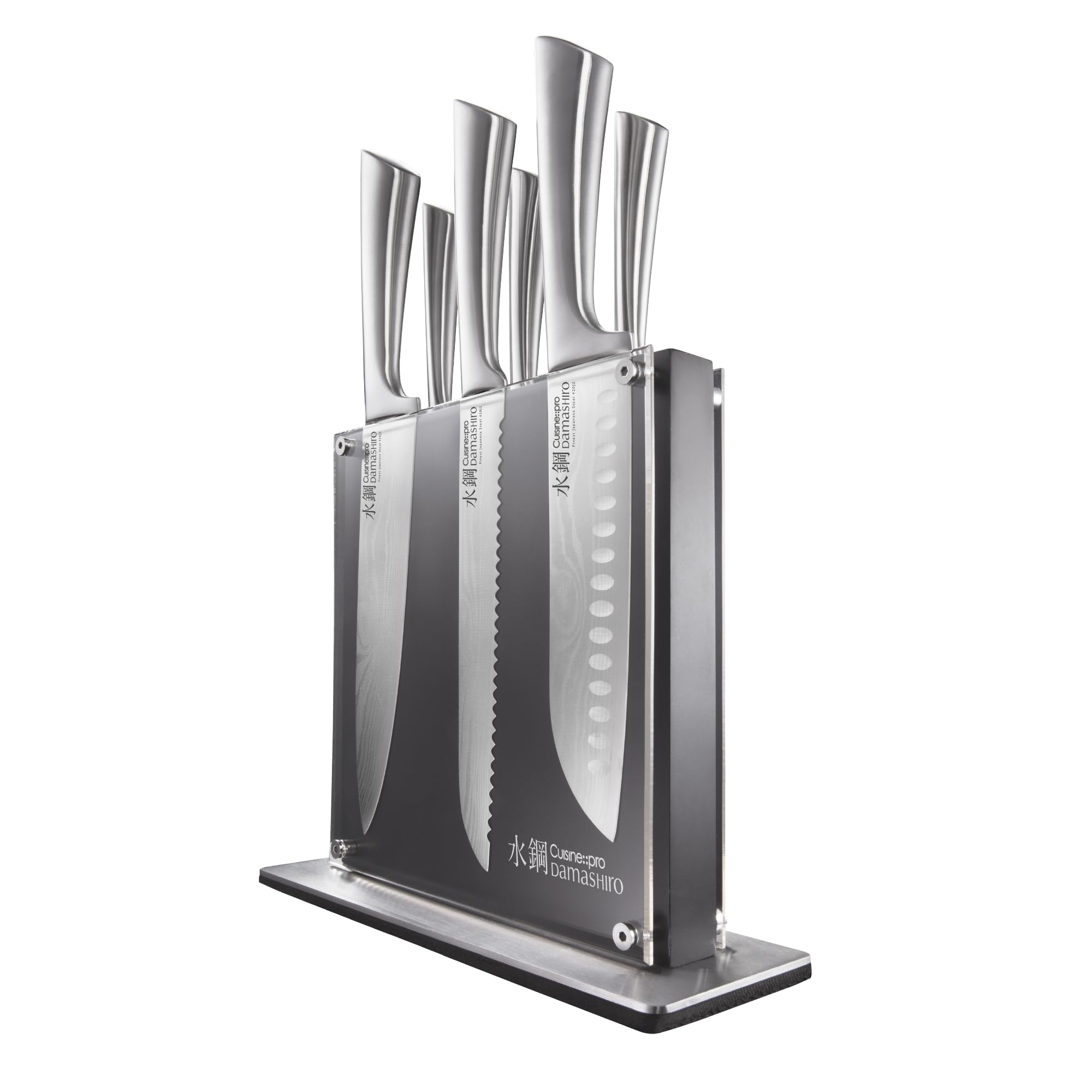 Japanese Steel Knife Set with Magnetic Knife Block