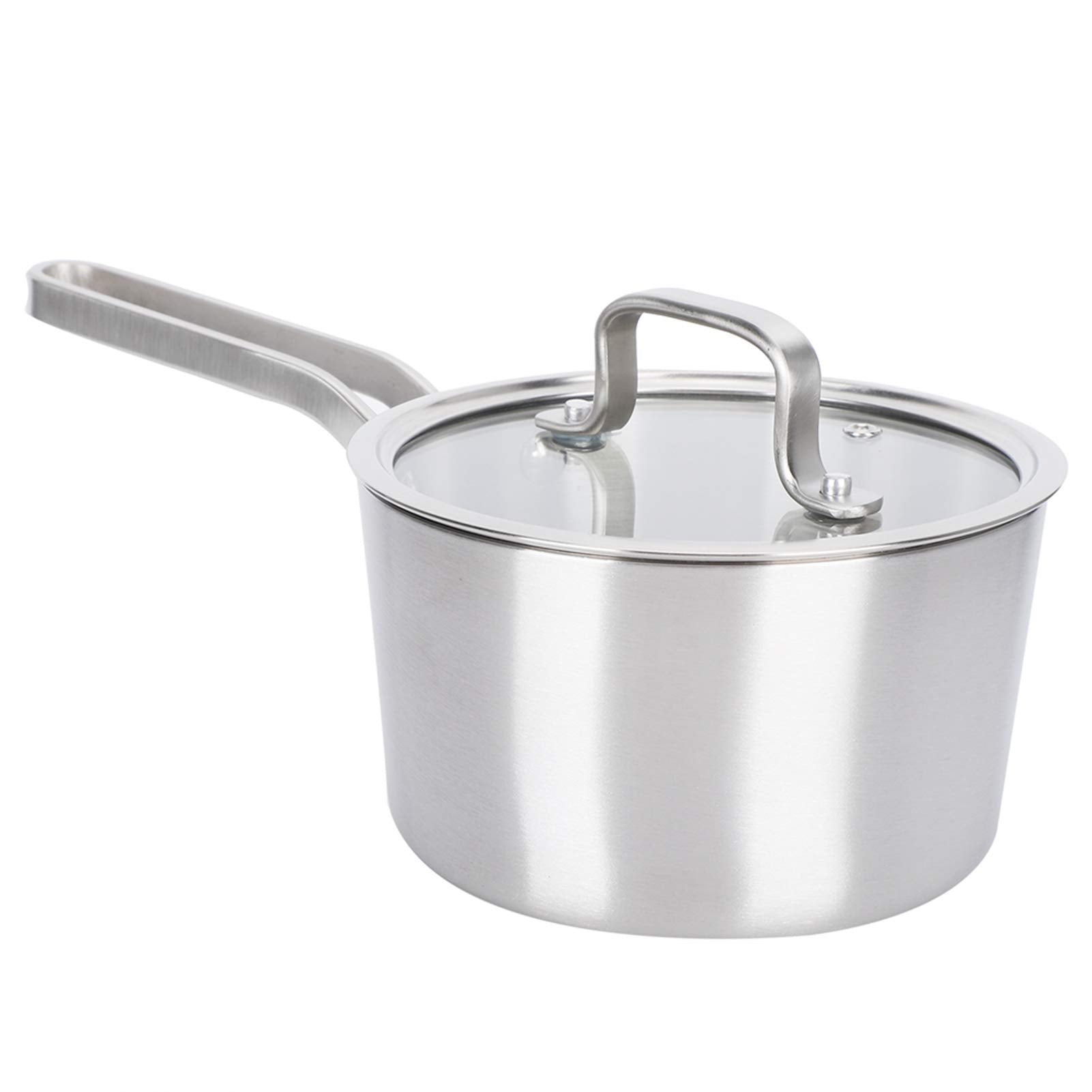 Stainless Steel Milk Saucepan with Glass Lid