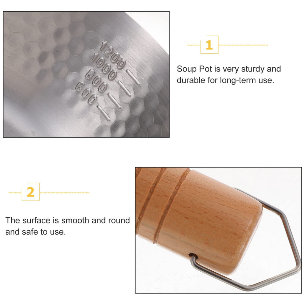 18cm Stainless Steel Snow Pan with Wooden Handle