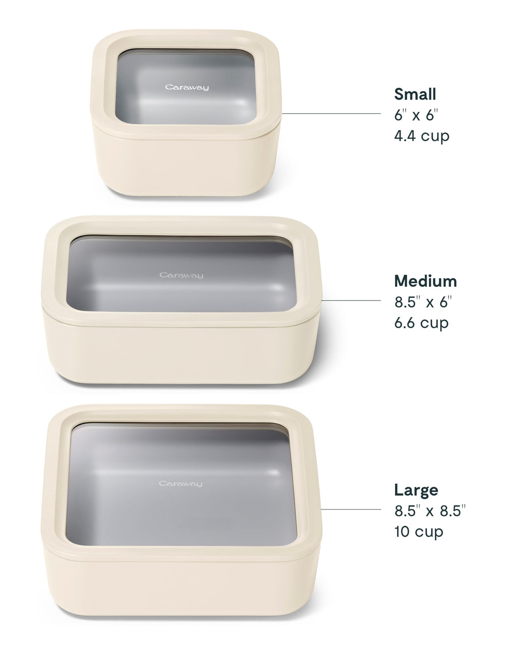 Glass Food Storage Set with Glass Lids