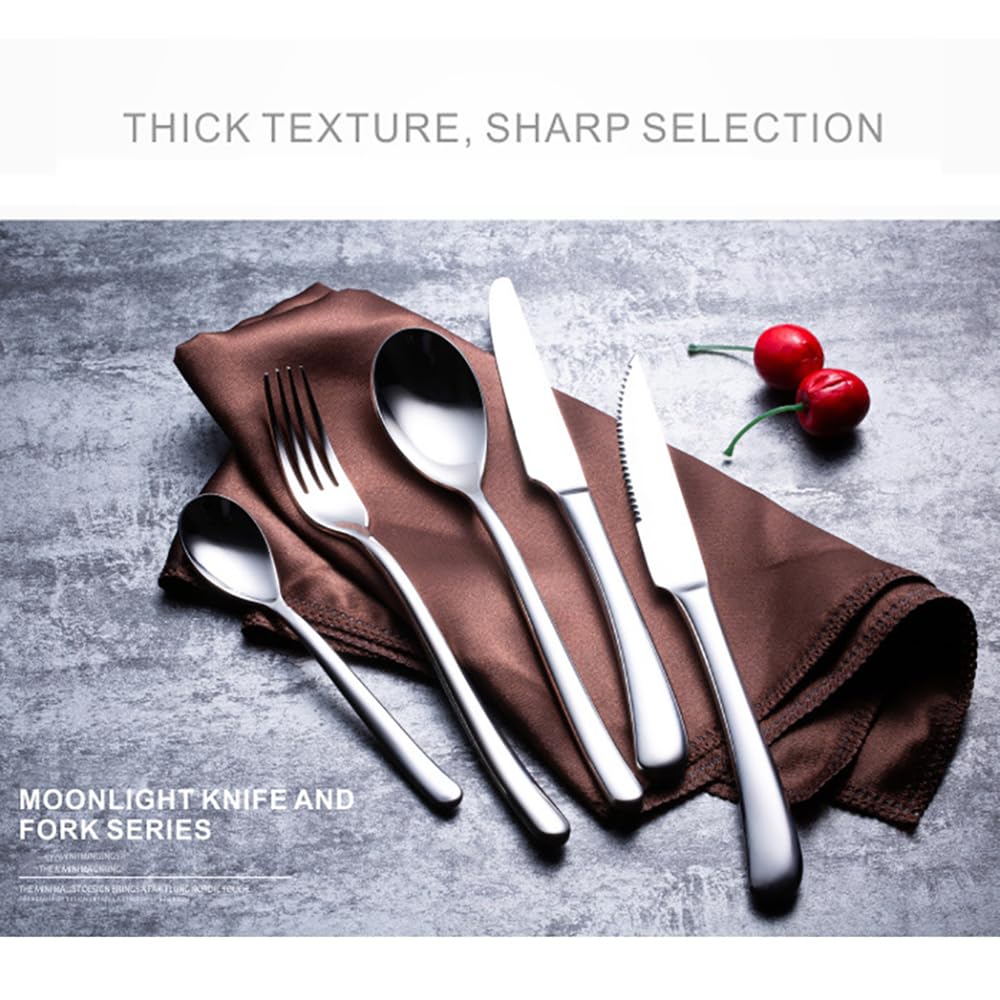 24-Piece Stainless Steel Luxury Flatware Set for 6