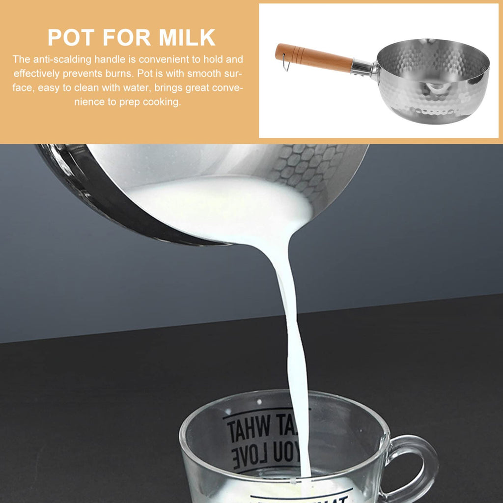 18cm Stainless Steel Snow Pan with Wooden Handle