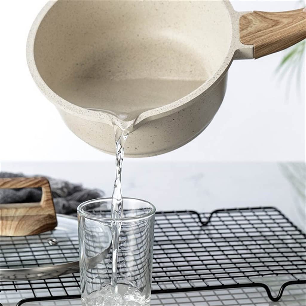 Non-Stick Wok & Double Boiler Pot Set with Glass Lid