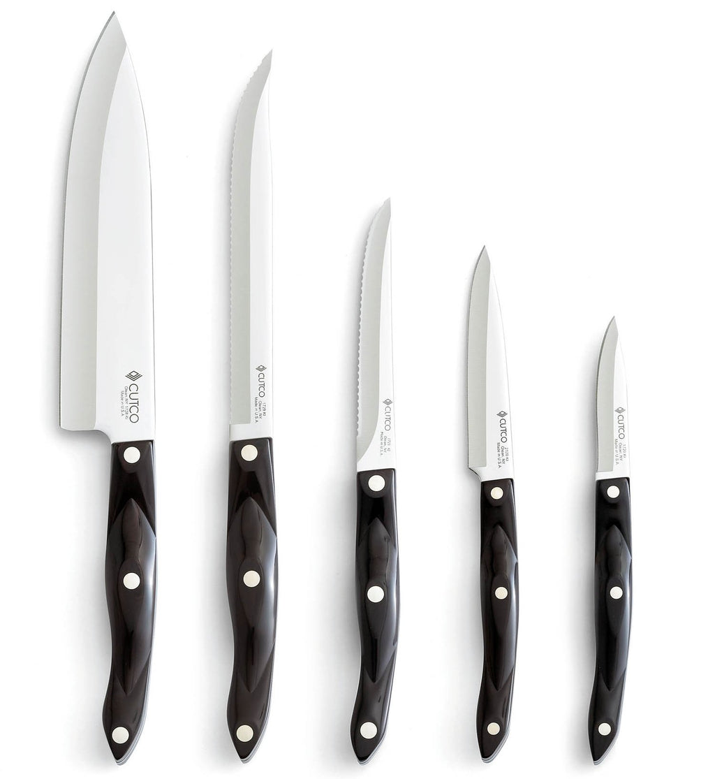 5-Piece High Carbon Stainless Knife Set with Oak Block
