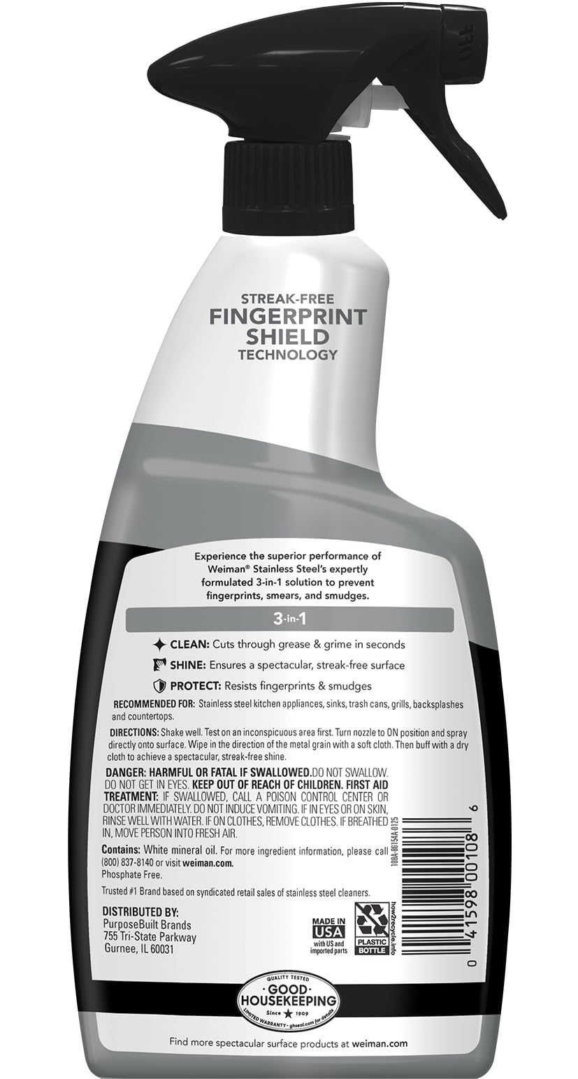 Weiman Stainless Steel Cleaner and Polish Fl Oz