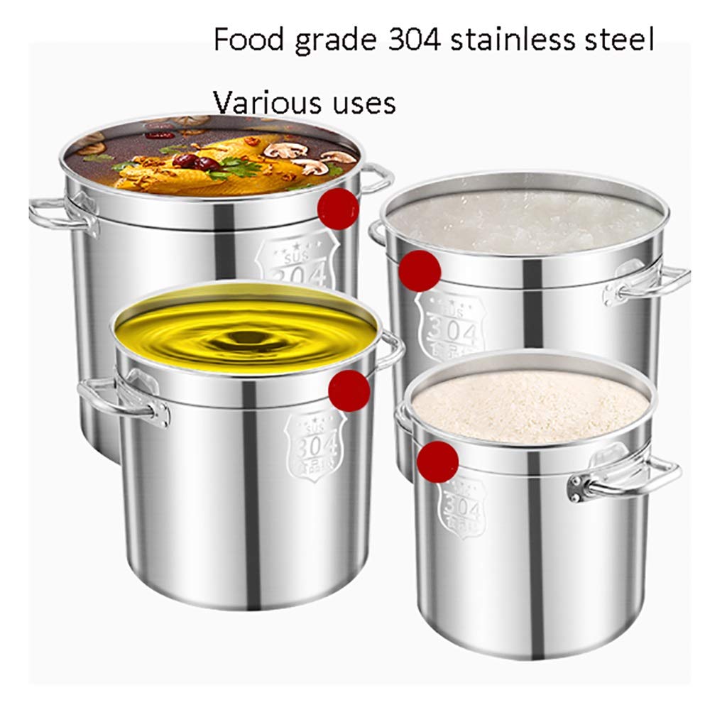 304 Stainless Steel Thickened Stock Pot with Lid