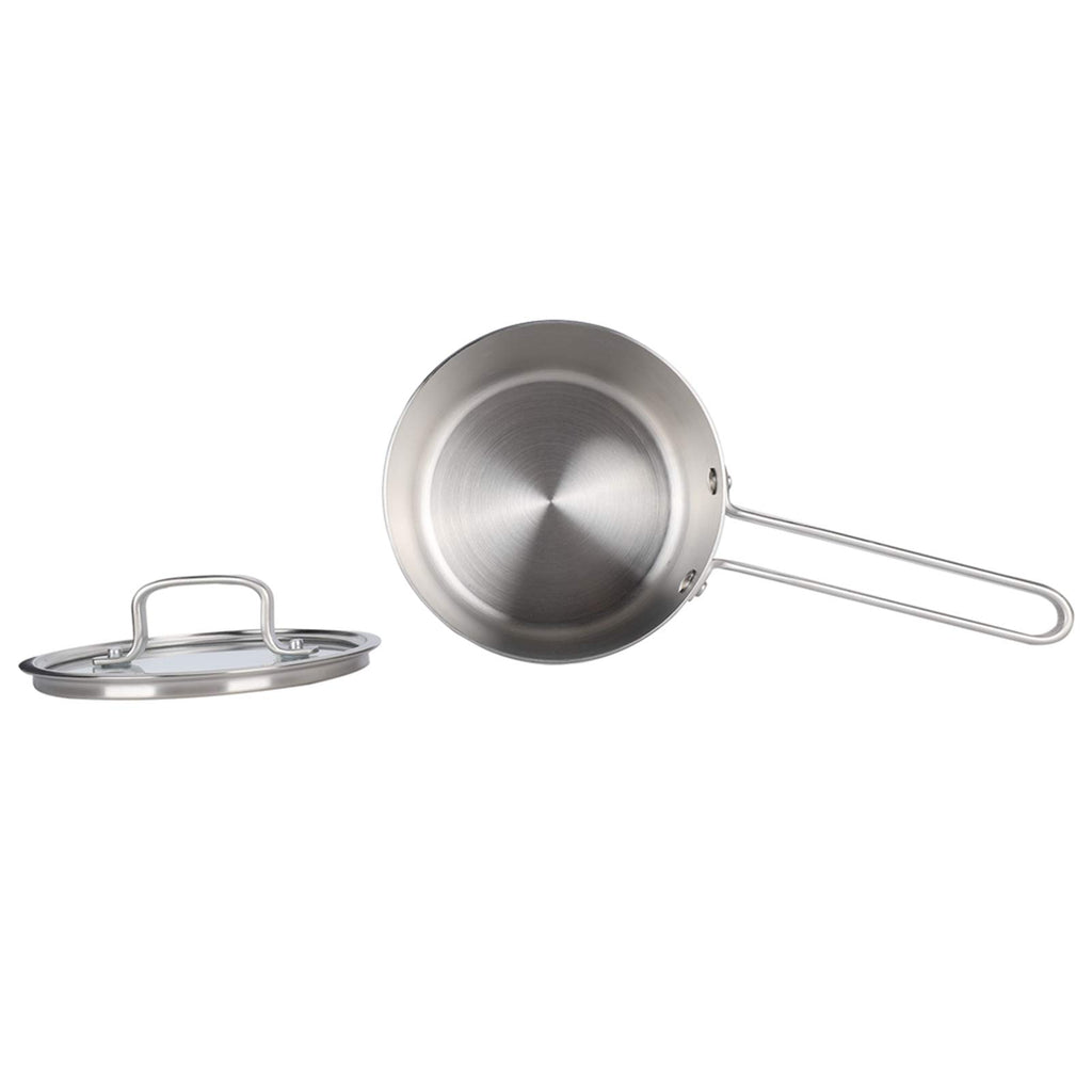 Stainless Steel Milk Saucepan with Glass Lid
