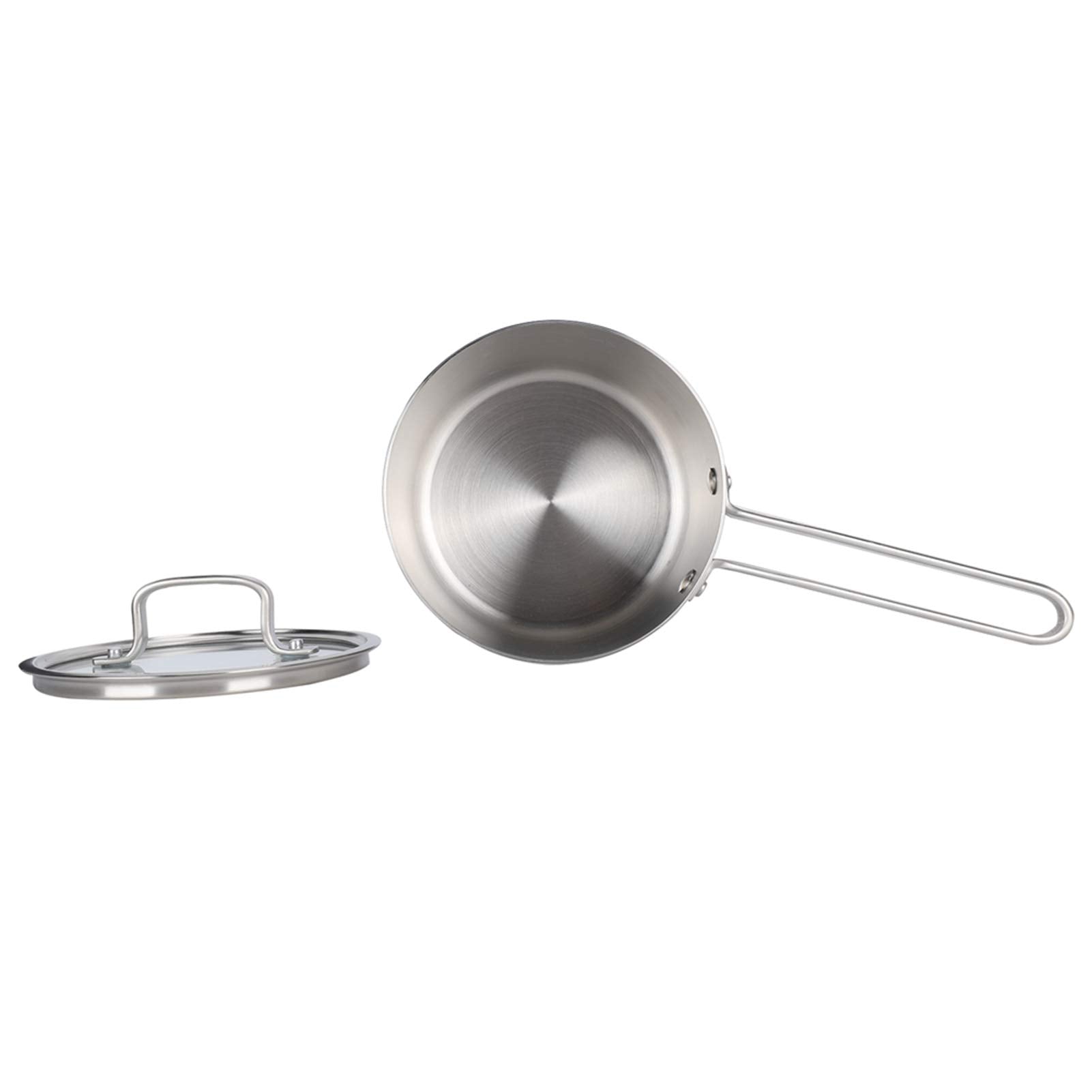 Stainless Steel Milk Saucepan with Glass Lid