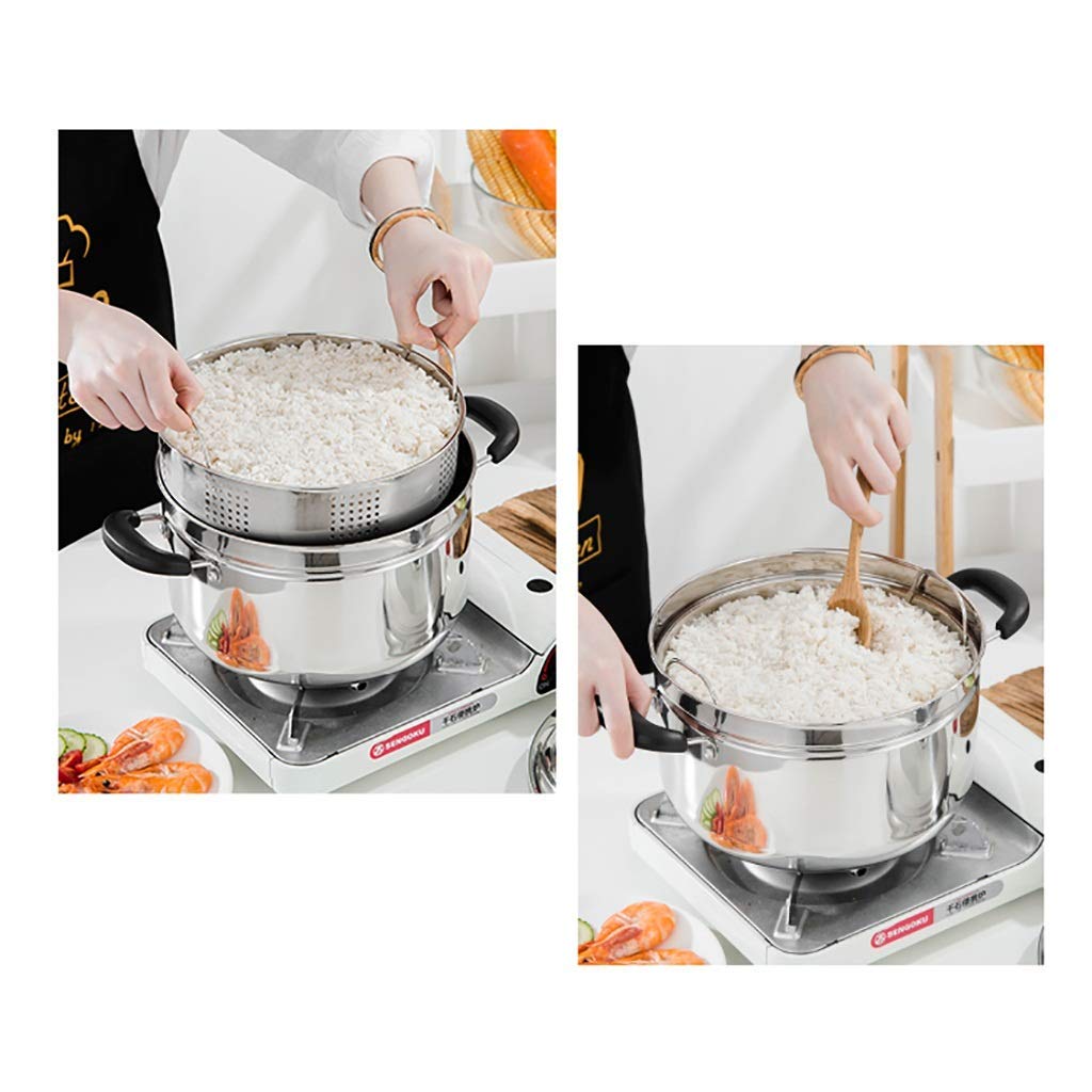 Stainless Steel 2-Tier Steamer Pot Set