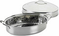 Stainless Steel Oval Roaster with Rack & Lid