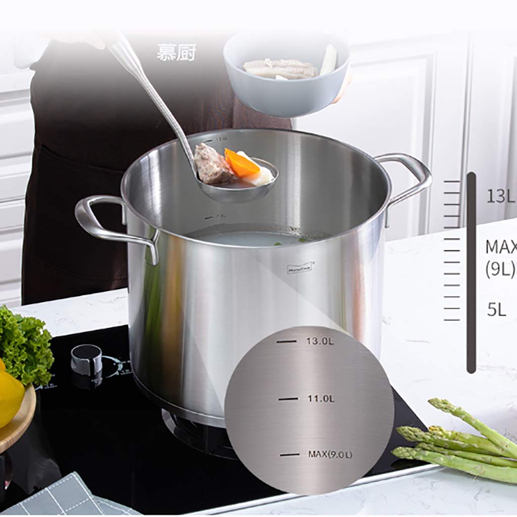 304 Stainless Steel Deep Soup Pot with Lid