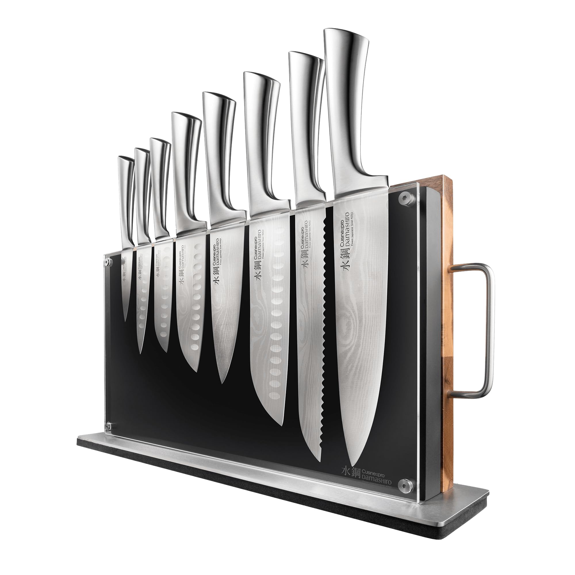Japanese Steel Knife Set with Magnetic Knife Block
