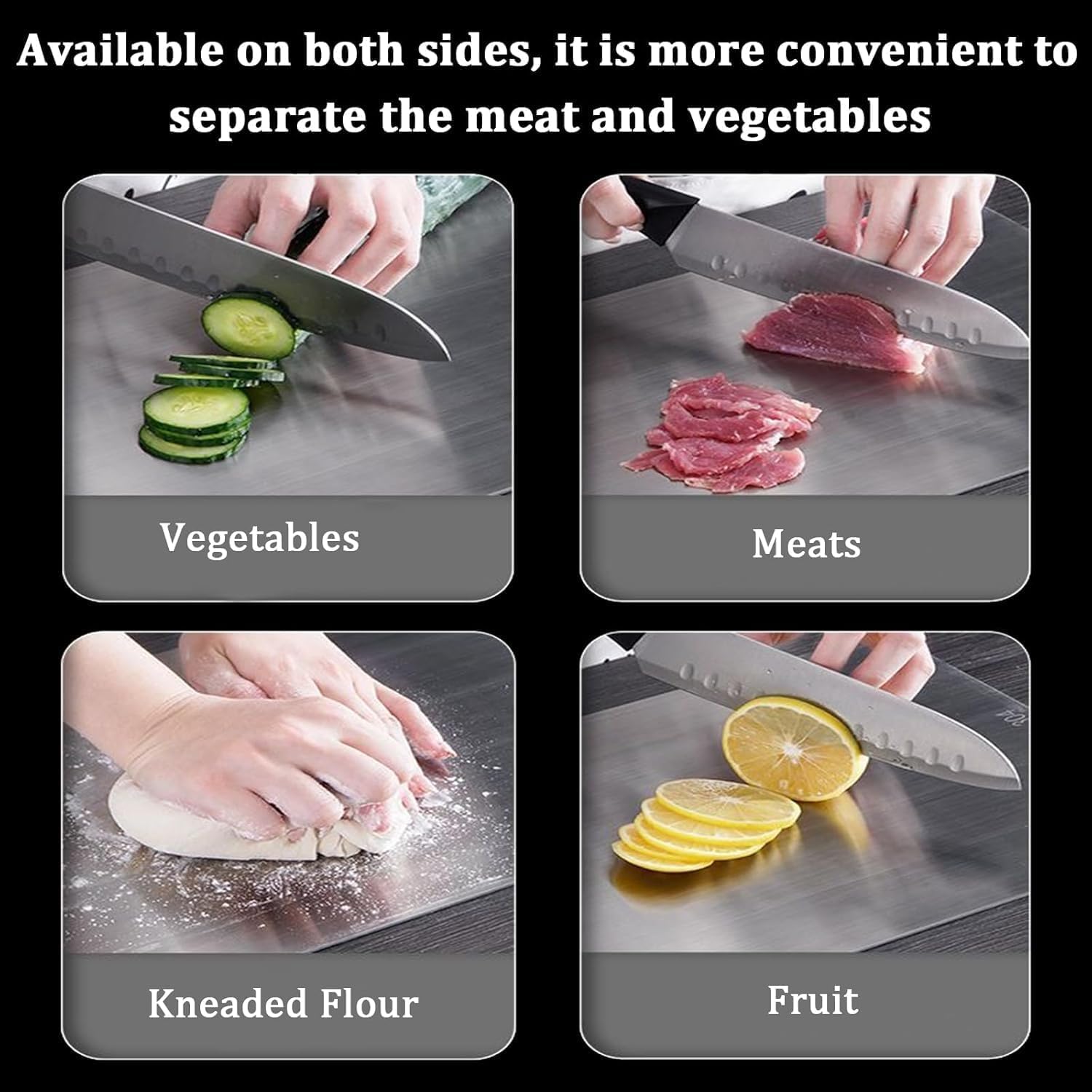 304 Stainless Steel Cutting Board Set (3-Piece)